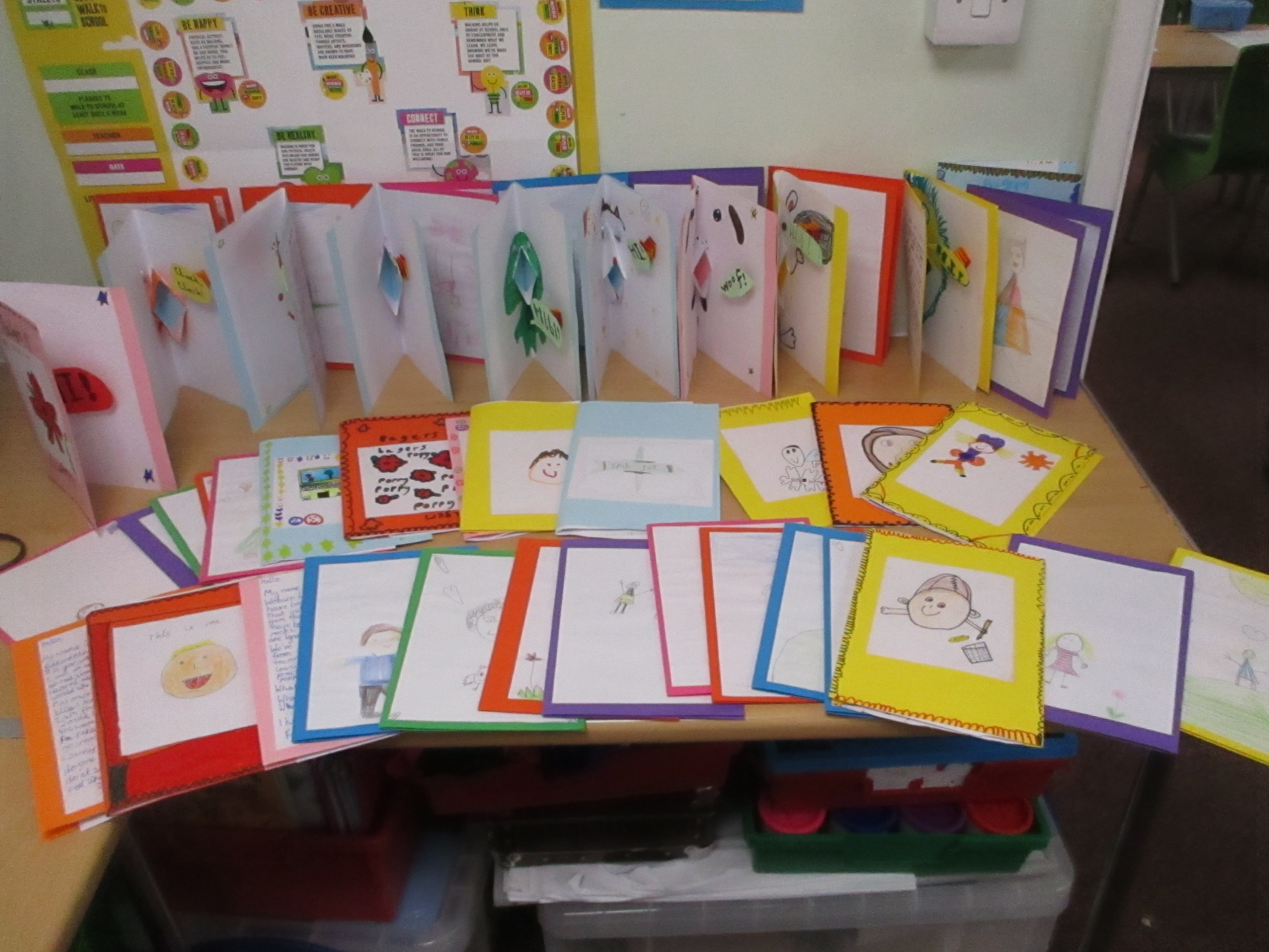 Photo of cards made for the Devon Lodge Retirement home